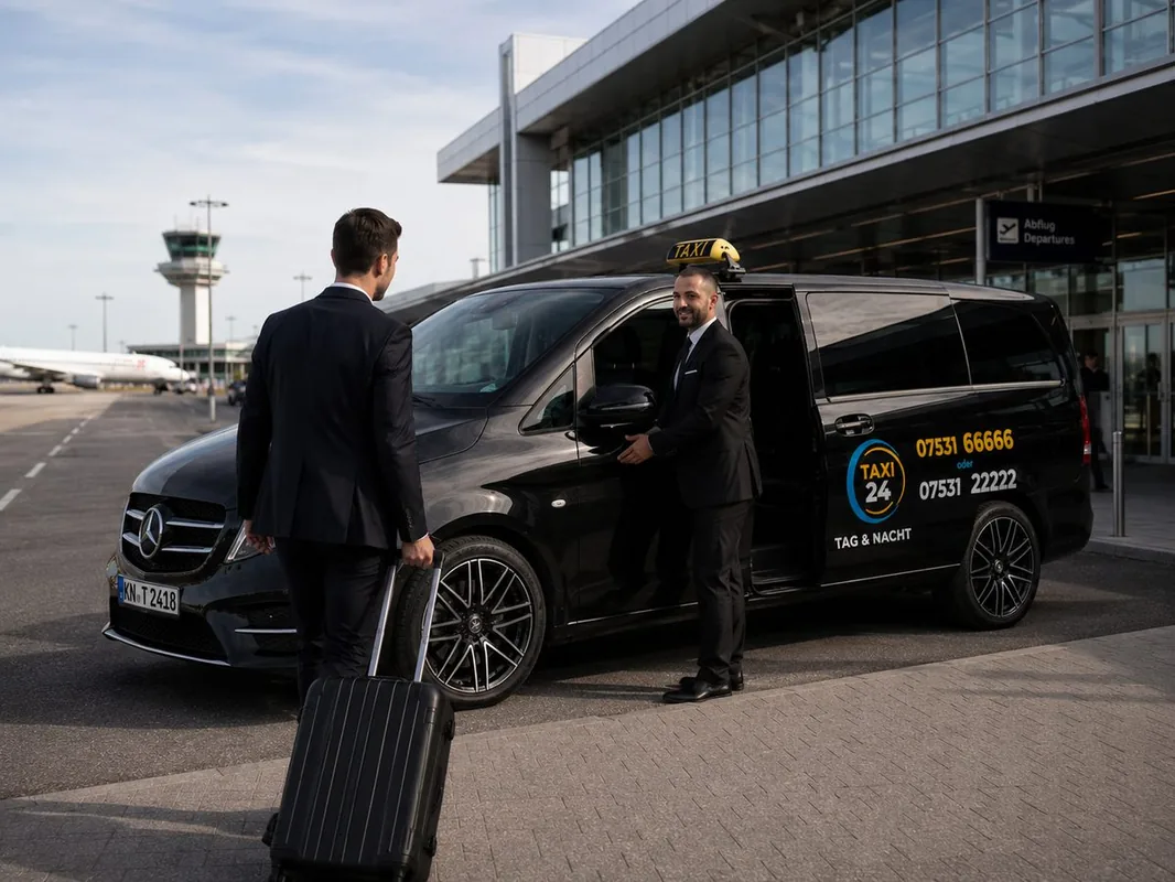 Taxi24 Mercedes V-Klasse Gro&szlig;raum-Van mit Chauffeur und Gep&auml;ck, Fahrdienst am Bodensee